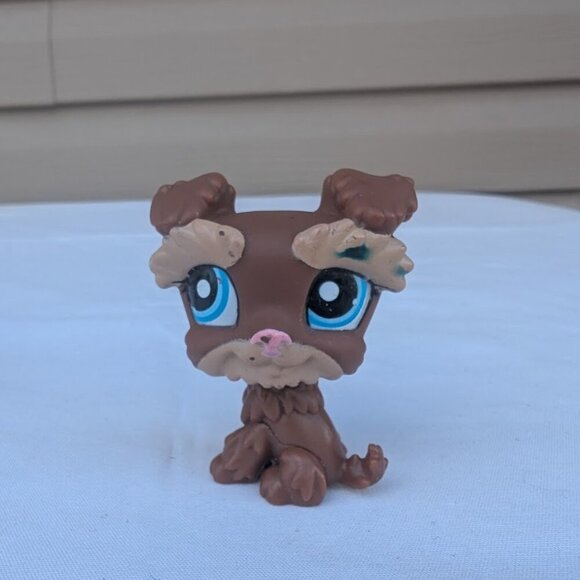 LPS Littlest Pet Shop White and Tan Bunny #322 Brown Schnauzer #2270 - Picture 2 of 10